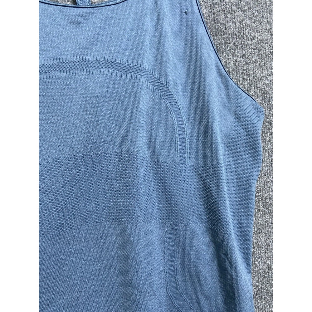 Lululemon Shirt Women 10 Blue Swiftly Tech Strappy Tank Top Athleisure Run SNAGS - Picture 4 of 7